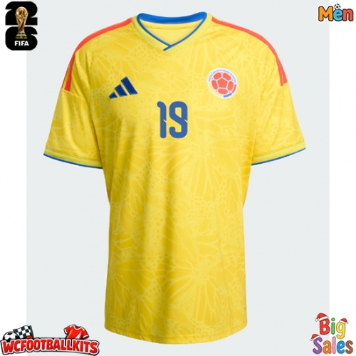 Colombia Rafael Santos Borre #19 Replica Home Stadium Shirt World Cup 2026 Short Sleeve